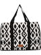 Achilleas Accessories Fabric Beach Bag with Toiletry Bag Black