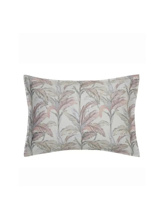 Kentia Kernel Σετ Μαξιλαροθήκες Oxford Cream-pink-grey 50x70εκ.