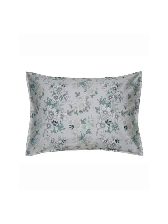 Kentia Vervita Set Pillowcases Oxford Gray White Beige Mint 50x70cm