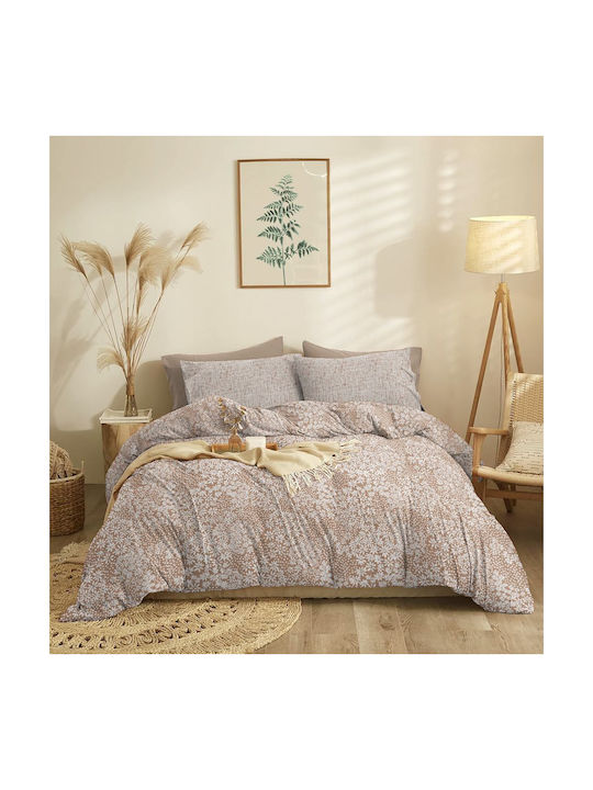 Cokitex Marta Pansy Σετ Μαξιλαροθήκες με Φάσα Mocha 50x70εκ.