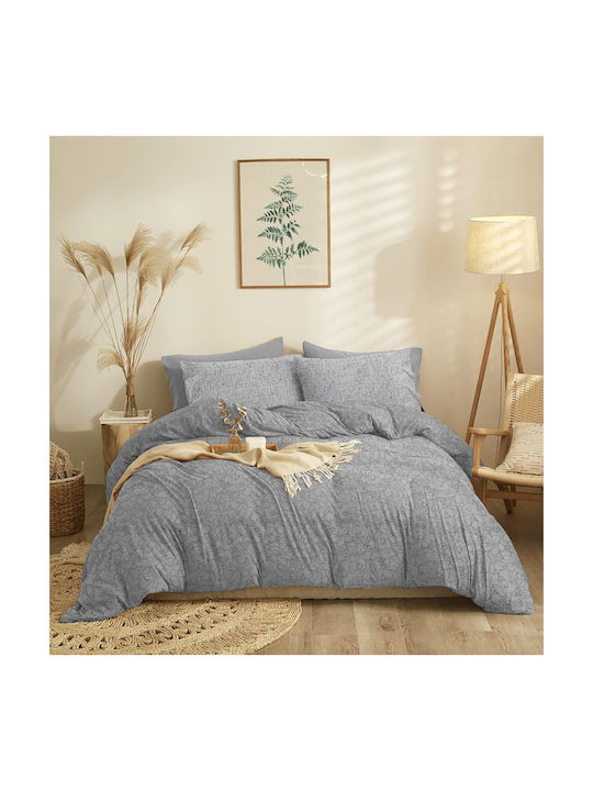 Cokitex Marta Eden Σετ Μαξιλαροθήκες με Φάσα Grey 50x70εκ.