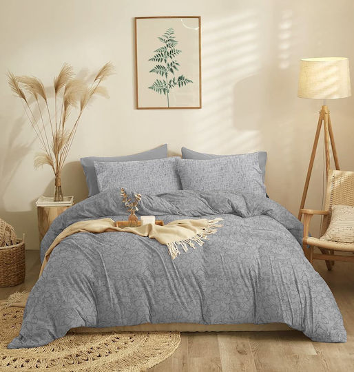 Cokitex Marta Eden Pillowcases with Envelope Cover Gray 50x70cm