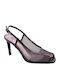 Peep Toe Γόβες με Ψηλό Τακούνι Μαύρες