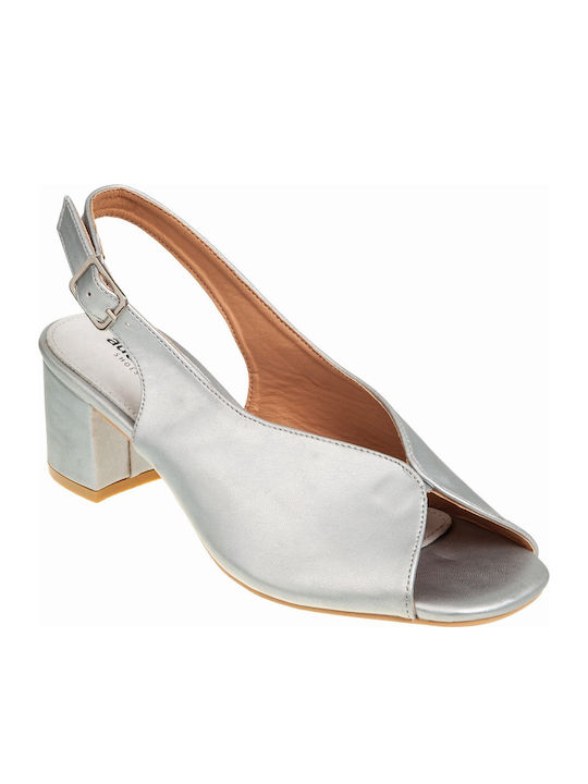 Adam's Shoes Pantofi Cu Toc Argintii