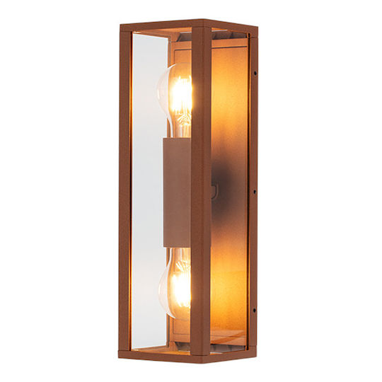 123led Επιτοίχιο Εξωτερικό Φωτιστικό E27 IP44 Διπλής Δέσμης