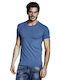 Men's Short Sleeve Undershirt Blue-Jeans