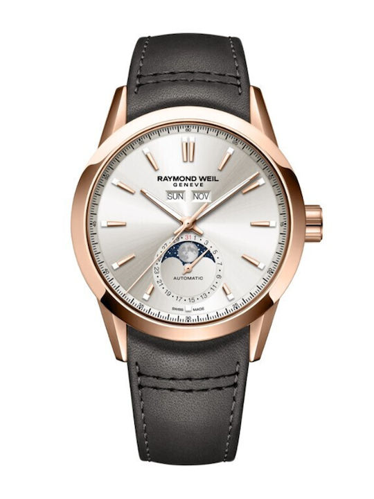 Freelancer Men's Watch 40mm Automatic with Brown Leather Strap