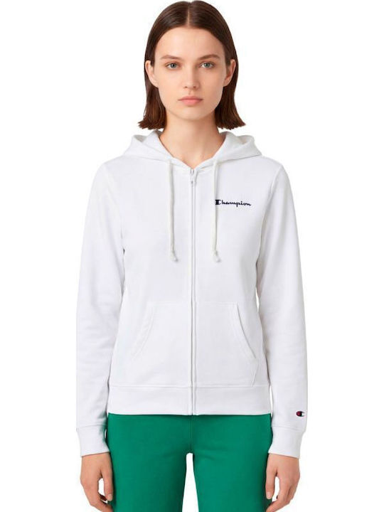 Champion Damen Sweatshirt mit Kapuze Weiß