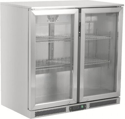 ICS Getränkekühlschrank Rückwandbar 220lt Doppel H89.5xB90xT50.5cm