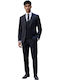 Men's Groom's Suit with Vest Blue