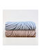 Linea Home Set Bed Sheets with 1 Pillowcase Double 200x260cm Petrol 4 Pieces