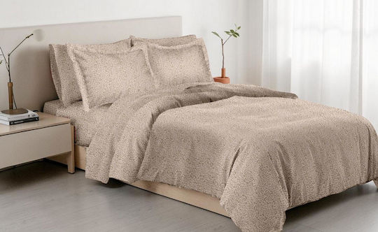 Linea Home 262 Module Cearceafuri De Pat Cu 1 Față De Pernă Super Dublu 220x260cm Moca 4 Bucăți