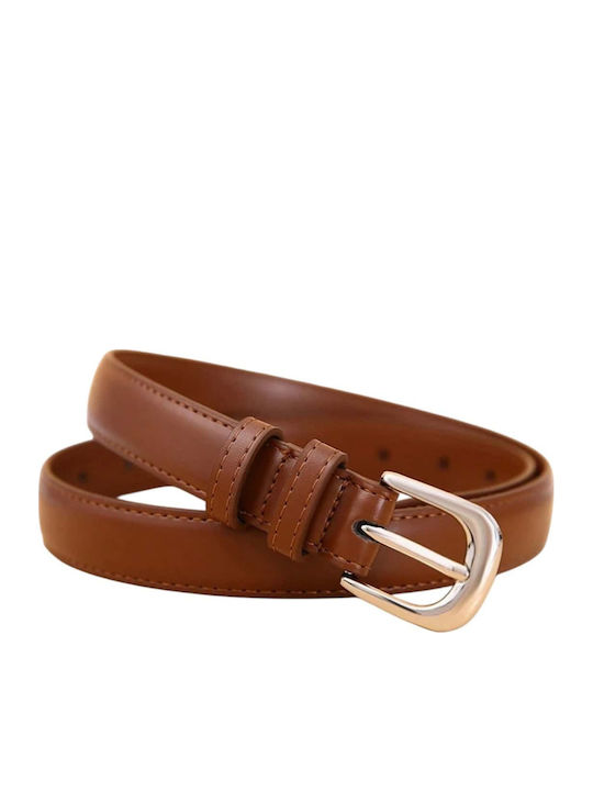 Modern Thin Leather Kids Belt Boys 95cm*2.3cm Brown