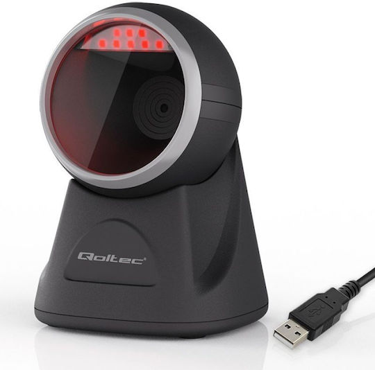 Qoltec Handheld-Scanner Verkabelt mit Lesbarkeit von 1D Barcodes