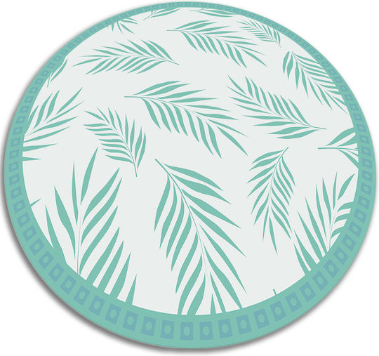 Tulup Round Kitchen Mat Hawaiian Leaves 140cm