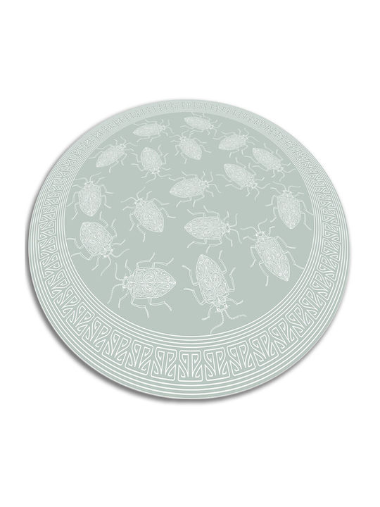 Tulup Covoraș Rotund de Bucătărie Verde 60cm