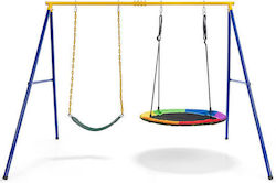 Costway Double Nest Metal Swing Pink
