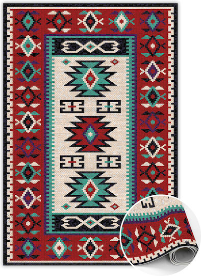 Tulup Ορθογώνιο Χαλάκι Κουζίνας Κόκκινο 150x225εκ.