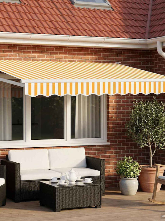 vidaXL Markise Terrasse Gelbe 3x2m