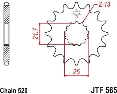 Pinion Față 565.15 Fe E6565.15 565f 15 18nc Kawasaki 15t Pbr