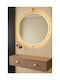 SteweHome SteweHome Wandspiegel Mit Gelbem Rahmen & LED Beleuchtung Durchmesser 60cm