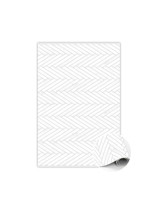 Tulup Covor De Bucătărie Rectangular Impermeabil Scânduri Albe 150x225cm