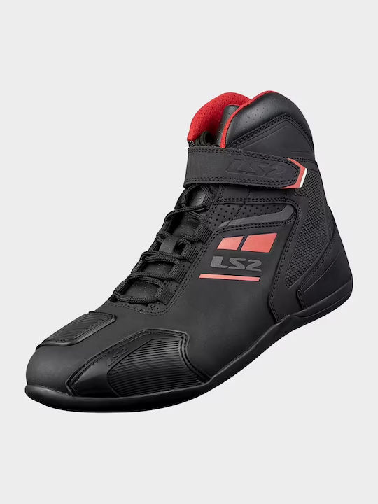 LS2 Garra Männer Motorradstiefel Leder Wasserdicht Schwarze