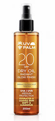 UV Palm Radiant Glow Finish SPF20 Oil 200ml UV Palm Radiant Glow Finish SPF20 Oil 200ml