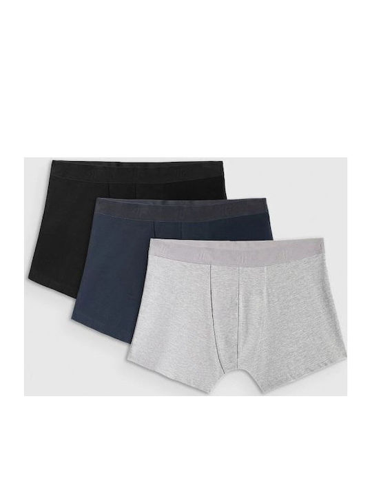 4F Мъжки Боксерки Многоцветни Каре 3Pack