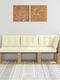Drei-Sitzer Outdoor-Sofa Hölzernes mit Kissen