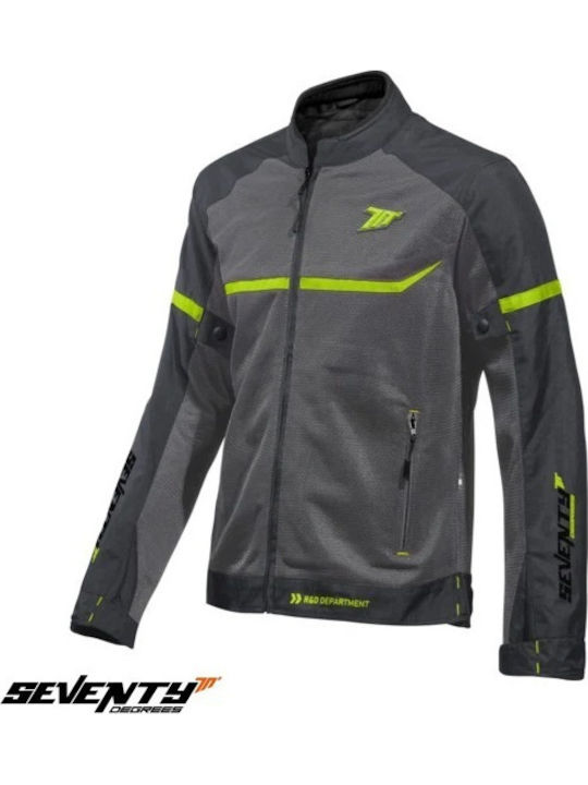 Seventy Degrees Mojave Γυναικείο Μπουφάν Χειμερινό Gray/Fluorescent Yellow