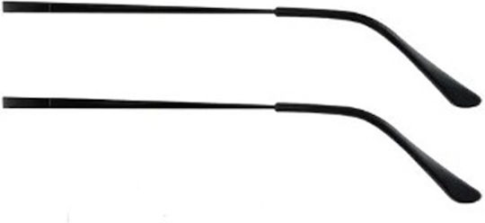 Set 2 Eyeglass Arms Accessories Black
