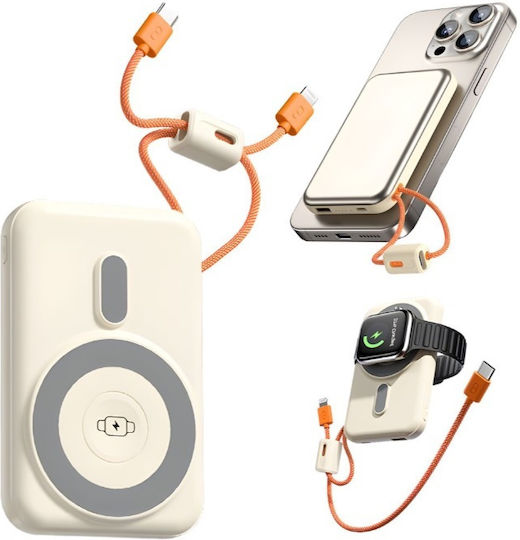 Power Bank 10000mAh 15W με Θύρα USB-A και Θύρα USB-C Quick Charge 3.0 Χρυσό