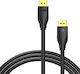 Vention Video Cable Displayport M To Displayport M 5m Maximum Resolution 8k At 60hz/4k At 120hz Gold-plated Connectors Copper Silver Shielding