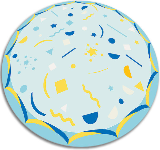 Tulup Covor Rotund Albastru Φ120cm
