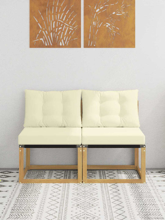 Zweisitziges Outdoor-Sofa Hölzernes mit Kissen