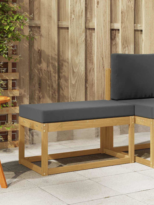 Bancă De Exterior Din Lemn Cu Perne 80x43x45cm