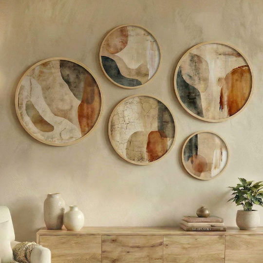 Megapap Set Decorative Wooden Signs Nima 5 Pieces
