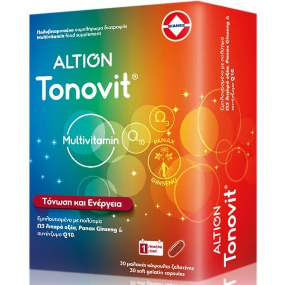 Altion Tonovit Πολυβιταμίνη για Ενέργεια & Ενίσχυση του Ανοσοποιητικού 30 κάψουλες