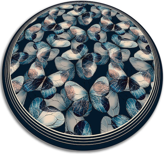 Tulup Кръгло Кухненско Килимче 60x60cm 010260360850000019738 Пеперуди