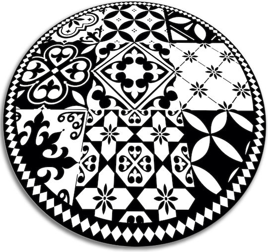 Tulup Rundes Küchenmatten 140x140cm 010260360820000019816 Schwarze Tulup Rundes Küchenmatten 140x140cm 010260360820000019816 Schwarze