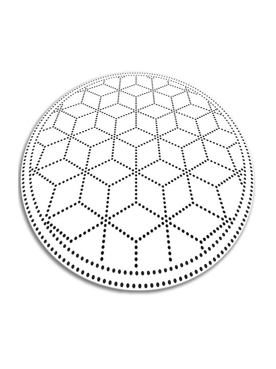 Tulup Στρογγυλό Χαλάκι Κουζίνας 140x140cm 010260360820000019795 Γκρι