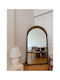 SteweHome Oval Mirror with Wooden Frame 180x100cm