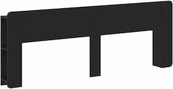 vidaXL Κεφαλάρι Κρεβατιού Ξύλινο Μαύρο 215x80cm
