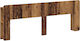 vidaXL Wooden Brown Bed Headboard 215x80cm