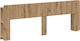 vidaXL Wooden Bed Headboard Brown 215x80cm