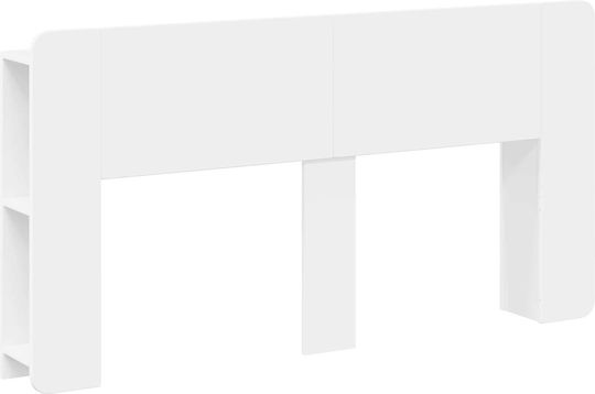 vidaXL Kopfstütze für Betten Hölzernes Weiß 182,5x80cm