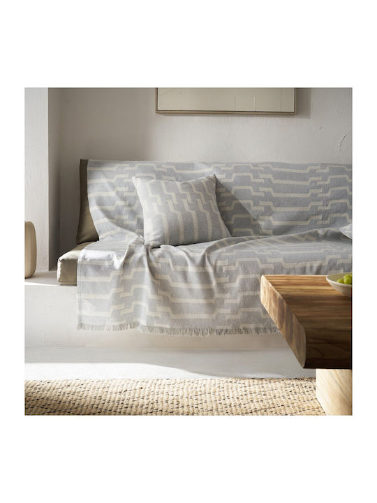 Gofis Home Clover Sofa Throw 2 Seater Knitted 1...