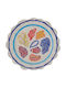 Butlers Coral Coast Placă Joasă Ceramică Multicoloră cu Diametru 22cm