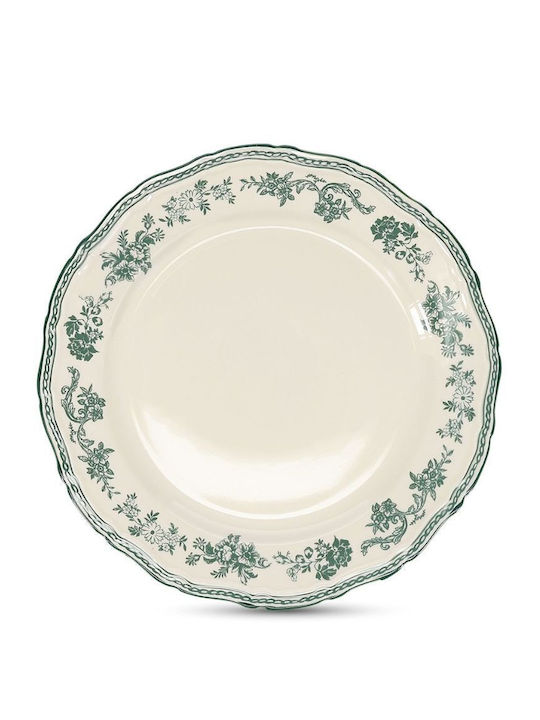 Salt & Pepper Shallow Serving Plate Porcelain Green with Diameter 27cm